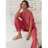 image:imageANRABESS Two Piece Sets for Women Lounge Airport OutfitsHot Pink