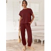 image:imageANRABESS Two Piece Sets for Women Lounge Airport OutfitsMaroon Red