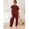 image:imageANRABESS Two Piece Sets for Women Lounge Airport OutfitsMaroon Red
