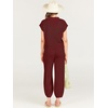 image:imageANRABESS Two Piece Sets for Women Lounge Airport OutfitsMaroon Red