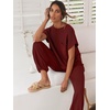 image:imageANRABESS Two Piece Sets for Women Lounge Airport OutfitsMaroon Red