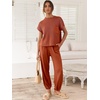 image:imageANRABESS Two Piece Sets for Women Lounge Airport OutfitsRust