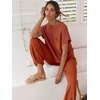 image:imageANRABESS Two Piece Sets for Women Lounge Airport OutfitsRust