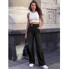 image:imageANRABESS Wide Leg Jeans for Women Fall Mid Waisted Stretchy Denim PantsBlack