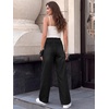 image:imageANRABESS Wide Leg Jeans for Women Fall Mid Waisted Stretchy Denim PantsBlack