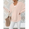 image:imageANRABESS Women Long Sleeve Quarter Zip Pullover Fall SweaterAlmond