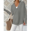 image:imageANRABESS Women Long Sleeve Quarter Zip Pullover Fall SweaterArmy Green