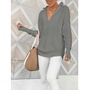 image:imageANRABESS Women Long Sleeve Quarter Zip Pullover Fall SweaterArmy Green