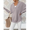 image:imageANRABESS Women Long Sleeve Quarter Zip Pullover Fall SweaterGray Apricot