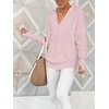 image:imageANRABESS Women Long Sleeve Quarter Zip Pullover Fall SweaterPink