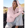 image:imageANRABESS Women Long Sleeve Quarter Zip Pullover Fall SweaterPink