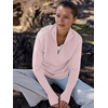 image:imageANRABESS Women Long Sleeve Quarter Zip Pullover Fall SweaterPink