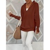 image:imageANRABESS Women Long Sleeve Quarter Zip Pullover Fall SweaterRust