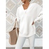 image:imageANRABESS Women Long Sleeve Quarter Zip Pullover Fall SweaterWhite