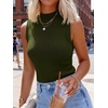 image:imageANRABESS Women Wool Blend Mock Neck Sweaters TankArmy Green
