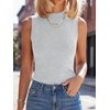 image:imageANRABESS Women Wool Blend Mock Neck Sweaters TankGrey