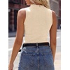 image:imageANRABESS Women Wool Blend Mock Neck Sweaters TankParchment