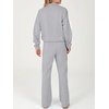 image:imageANRABESS Womens 2 Piece Lounge Set Color Block Tracksuit SweatsuitGrey White