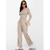 image:imageANRABESS Womens 2 Piece Outfits Fall Fleece Matching Lounge SetsGrey Camel