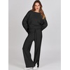 image:imageANRABESS Womens 2 Piece Outfits Oversized Knit Sweater SetBlack