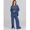 image:imageANRABESS Womens 2 Piece Outfits Oversized Knit Sweater SetBlue