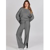 image:imageANRABESS Womens 2 Piece Outfits Oversized Knit Sweater SetGray