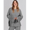 image:imageANRABESS Womens 2 Piece Outfits Oversized Knit Sweater SetGray