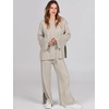 image:imageANRABESS Womens 2 Piece Outfits Oversized Knit Sweater SetGrey Apricot