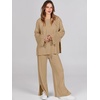 image:imageANRABESS Womens 2 Piece Outfits Oversized Knit Sweater SetKhaki