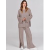 image:imageANRABESS Womens 2 Piece Outfits Oversized Knit Sweater SetRed Apricot