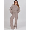 image:imageANRABESS Womens 2 Piece Outfits Oversized Knit Sweater SetRed Apricot