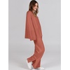 image:imageANRABESS Womens 2 Piece Outfits Oversized Knit Sweater SetRust