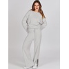 image:imageANRABESS Womens 2 Piece Outfits Oversized Knit Sweater SetSmoky Gray
