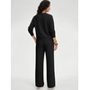 image:imageANRABESS Womens 2 Piece Outfits V Neck Sweatsuit Lounge SetsBlack