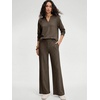 image:imageANRABESS Womens 2 Piece Outfits V Neck Sweatsuit Lounge SetsDark Brown