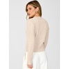 image:imageANRABESS Womens Cable Knit Fall Lightweight Cropped SweatersAlmond