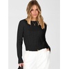 image:imageANRABESS Womens Cable Knit Fall Lightweight Cropped SweatersBlack
