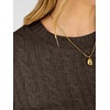 image:imageANRABESS Womens Cable Knit Fall Lightweight Cropped SweatersBrown