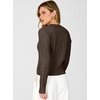 image:imageANRABESS Womens Cable Knit Fall Lightweight Cropped SweatersBrown