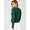 image:imageANRABESS Womens Cable Knit Fall Lightweight Cropped SweatersForest Green