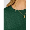 image:imageANRABESS Womens Cable Knit Fall Lightweight Cropped SweatersForest Green