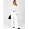 image:imageANRABESS Womens Cable Knit Fall Lightweight Cropped SweatersWhite