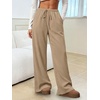 image:imageANRABESS Womens Fall Straight Leg Lounge Pants Pajama BottomsKhaki