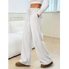 image:imageANRABESS Womens Fall Straight Leg Lounge Pants Pajama BottomsWhite