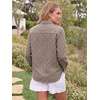 image:imageANRABESS Womens Long Sleeve Button Down Gingham Striped ShirtsBrown White Plaid