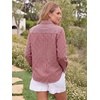 image:imageANRABESS Womens Long Sleeve Button Down Gingham Striped ShirtsRed White Plaid