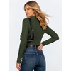 image:imageANRABESS Womens Long Sleeve Fitted Polo Shirts Fall Business Casual TopArmy Green