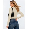 image:imageANRABESS Womens Long Sleeve Fitted Polo Shirts Fall Business Casual TopBeige