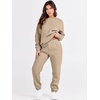 image:imageANRABESS Womens Lounge Set Sweatsuits for Women Fall 2 Piece Jogger PantsBrown