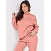 image:imageANRABESS Womens Lounge Set Sweatsuits for Women Fall 2 Piece Jogger PantsDark Pink